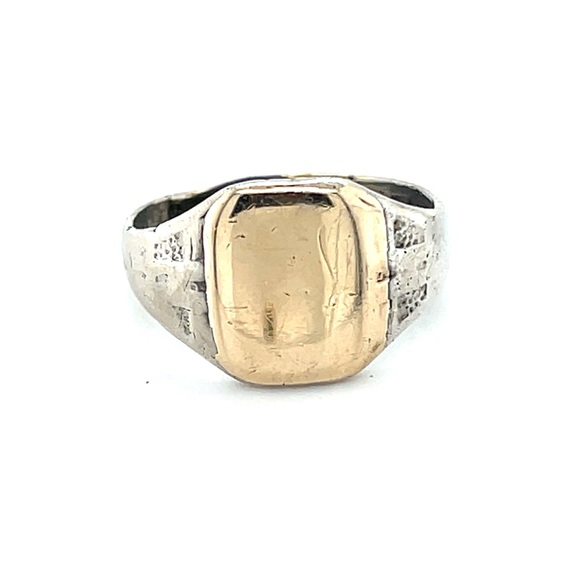 Elegant Two-Tone 925/10k Ring - Picture 1 of 9